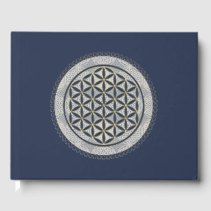 FLOWER OF LIFE - Sacred Geometrie Symbol Art 1 Guest Book