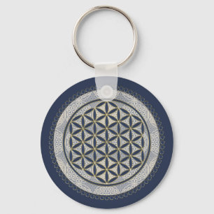 FLOWER OF LIFE - Sacred Geometrie Symbol Art 1 Key Ring