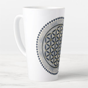 FLOWER OF LIFE - Sacred Geometrie Symbol Art 1 Latte Mug