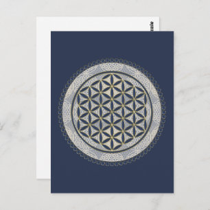 FLOWER OF LIFE - Sacred Geometrie Symbol Art 1 Postcard