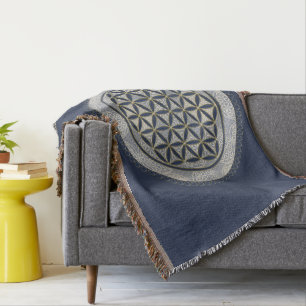 FLOWER OF LIFE - Sacred Geometrie Symbol Art 1 Throw Blanket