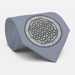 FLOWER OF LIFE - Sacred Geometrie Symbol Art 1 Tie