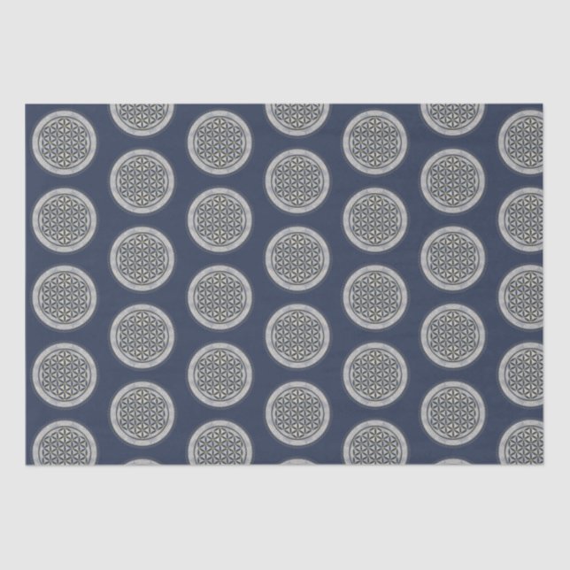 FLOWER OF LIFE - Sacred Geometrie Symbol Art 1 Tissue Paper (Front)