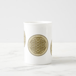 FLOWER OF LIFE - Sacred Geometrie Symbol Art 2 Bone China Mug