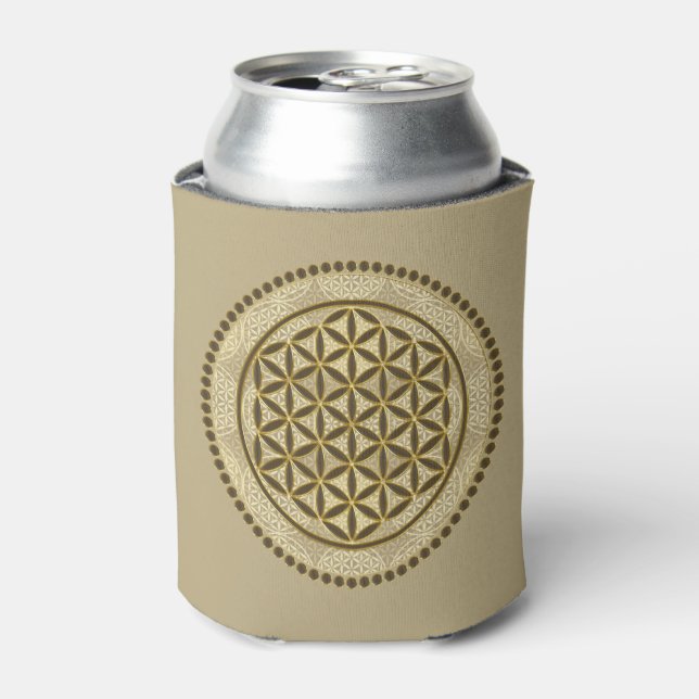 FLOWER OF LIFE - Sacred Geometrie Symbol Art 2 Can Cooler (Can Front)