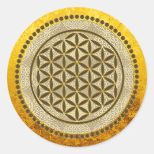 FLOWER OF LIFE - Sacred Geometrie Symbol Art 2 Classic Round Sticker