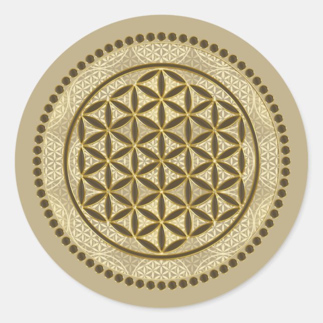 FLOWER OF LIFE - Sacred Geometrie Symbol Art 2 Classic Round Sticker (Front)