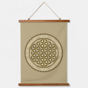 FLOWER OF LIFE - Sacred Geometrie Symbol Art 2 Hanging Tapestry