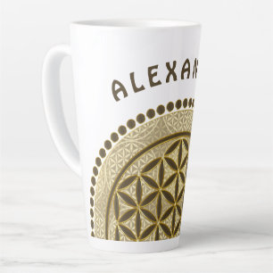 FLOWER OF LIFE - Sacred Geometrie Symbol Art 2 Latte Mug