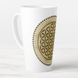 FLOWER OF LIFE - Sacred Geometrie Symbol Art 2 Latte Mug