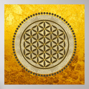 FLOWER OF LIFE - Sacred Geometrie Symbol Art 2 Poster