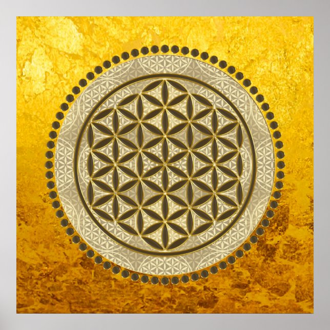 FLOWER OF LIFE - Sacred Geometrie Symbol Art 2 Poster (Front)