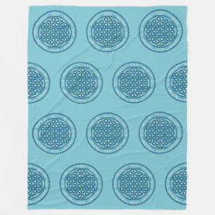 FLOWER OF LIFE - Sacred Geometrie Symbol Art 3 Fleece Blanket