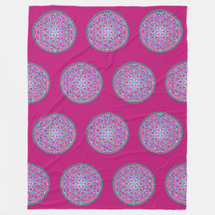 FLOWER OF LIFE - Sacred Geometrie Symbol Art 4 Fleece Blanket
