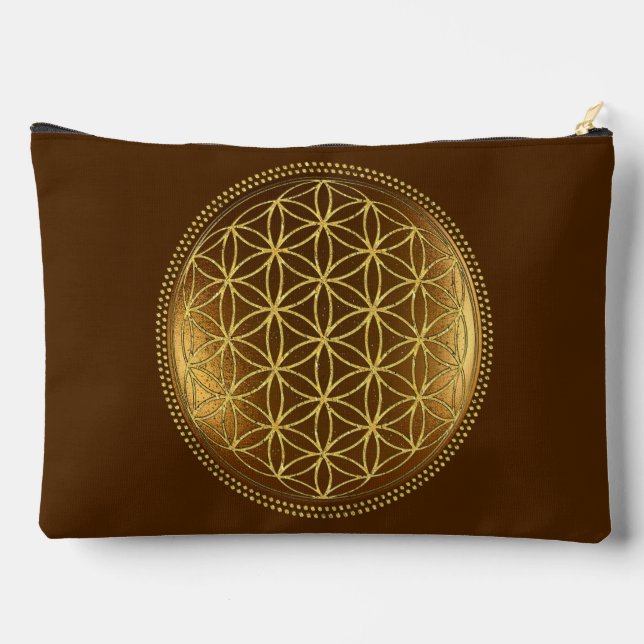 FLOWER OF LIFE - Sacred Geometry Medaillon 1 Accessory Pouch (Back)