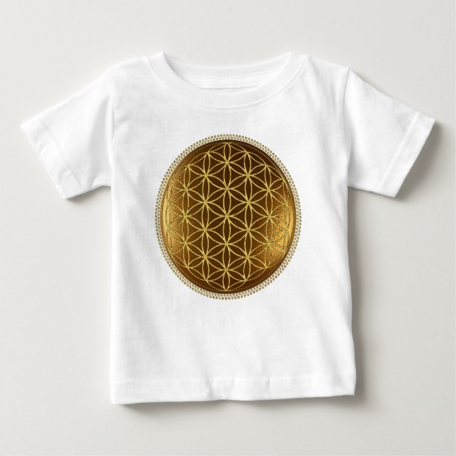 FLOWER OF LIFE - Sacred Geometry Medaillon 1 Baby T-Shirt (Front)