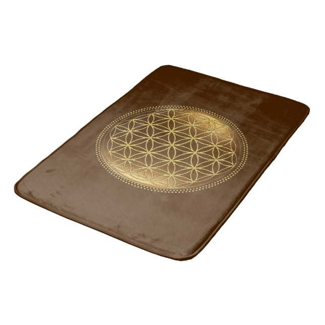 FLOWER OF LIFE - Sacred Geometry Medaillon 1 Bath Mat (Angled)