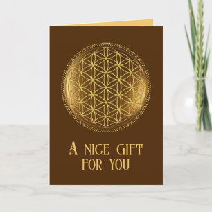 FLOWER OF LIFE - Sacred Geometry Medaillon 1 Card