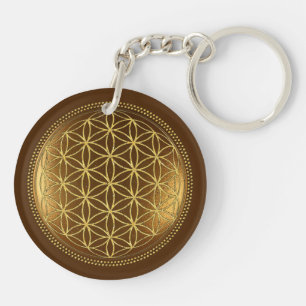 FLOWER OF LIFE - Sacred Geometry Medaillon 1 Key Ring
