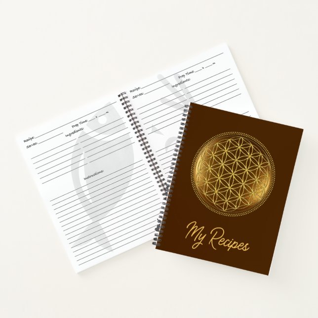 FLOWER OF LIFE - Sacred Geometry Medaillon 1 Notebook (Inside)