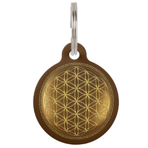 FLOWER OF LIFE - Sacred Geometry Medaillon 1 Pet Tag