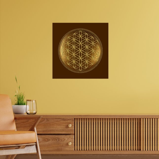 FLOWER OF LIFE - Sacred Geometry Medaillon 1 Poster (Living Room 2)