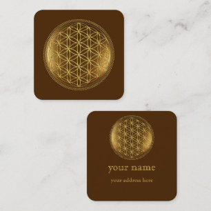FLOWER OF LIFE - Sacred Geometry Medaillon 1 Square Business Card