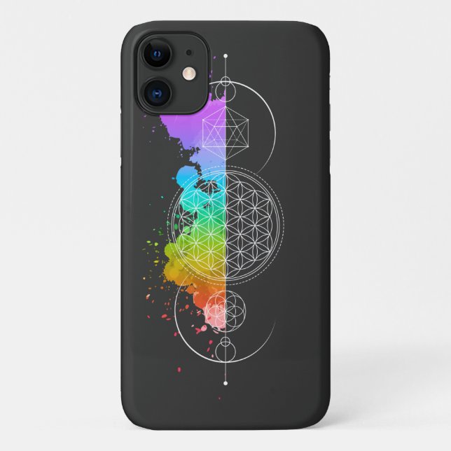 Flower of life - Sacred geometry - Moon - IPhone Case-Mate iPhone Case (Back)