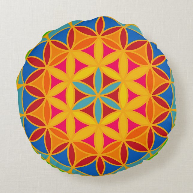 Flower of life sacred geometry pillow (Back)