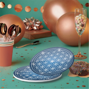 flower of life sacred geometry shapes seed of life paper plate