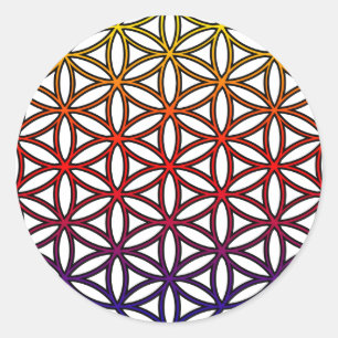 Flower of Life Sacred Geometry Symbol - 1 Classic Round Sticker