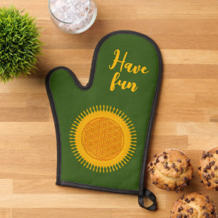 FLOWER OF LIFE - Sacred Geometry Symbol 4 Oven Mitt