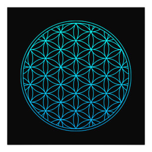 flower of life sacred geometry symbol ancient zen  photo print