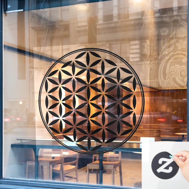 FLOWER OF LIFE - Sacred Geometry Symbol full 1 (Cafe Window)