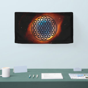 FLOWER OF LIFE - Sacred Geometry Symbol full 1 Banner