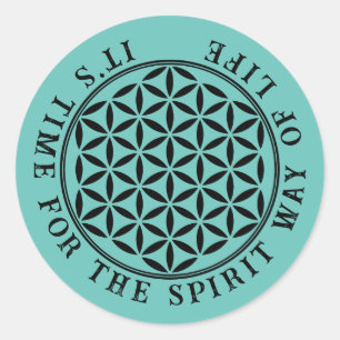 FLOWER OF LIFE - Sacred Geometry Symbol full 1 Classic Round Sticker