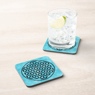 FLOWER OF LIFE - Sacred Geometry Symbol full 1 Coaster