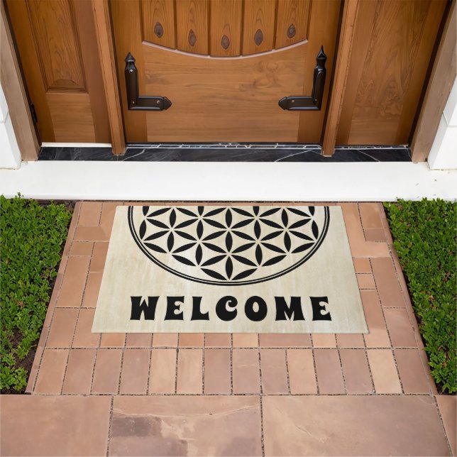 FLOWER OF LIFE - Sacred Geometry Symbol full 1 Doormat (Outdoor)