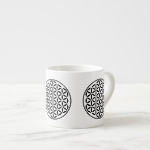 FLOWER OF LIFE - Sacred Geometry Symbol full 1 Espresso Cup
