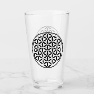 FLOWER OF LIFE - Sacred Geometry Symbol full 1 Glass