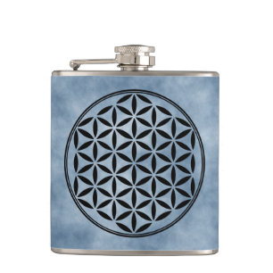 FLOWER OF LIFE - Sacred Geometry Symbol full 1 Hip Flask