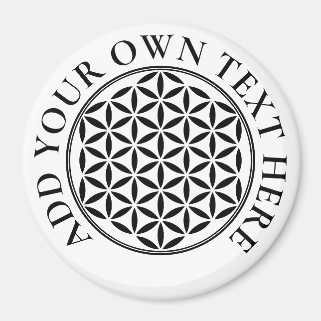 FLOWER OF LIFE - Sacred Geometry Symbol full 1 Magnet (Front)