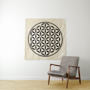 FLOWER OF LIFE - Sacred Geometry Symbol full 1 Tapestry