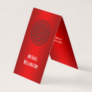 FLOWER OF LIFE - Sacred Geometry Symbol outline 1 Business Card