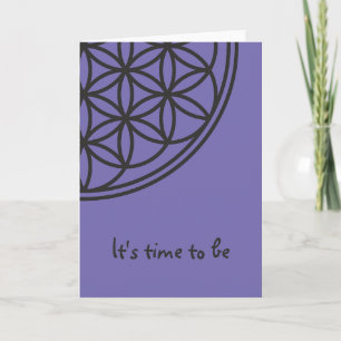 FLOWER OF LIFE - Sacred Geometry Symbol outline 1 Card