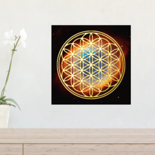 FLOWER OF LIFE - Sacred Geometry Symbol outline 1 Foil Prints