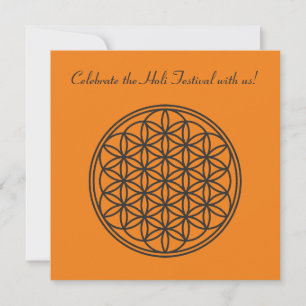 FLOWER OF LIFE - Sacred Geometry Symbol outline 1 Invitation