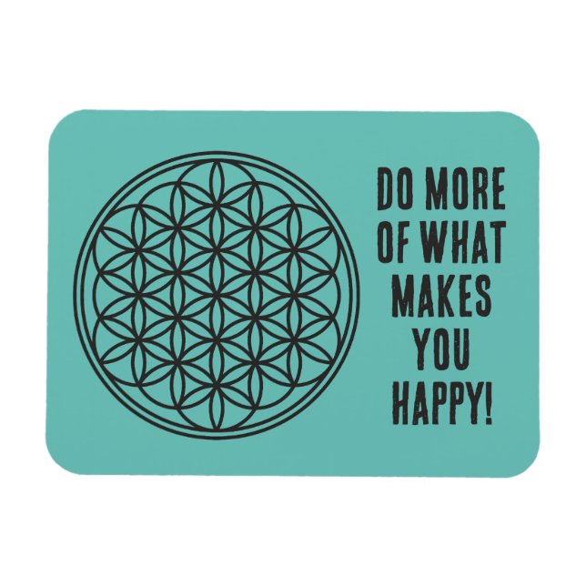FLOWER OF LIFE - Sacred Geometry Symbol outline 1 Magnet (Horizontal)