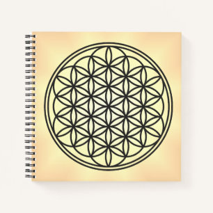 FLOWER OF LIFE - Sacred Geometry Symbol outline 1 Notebook