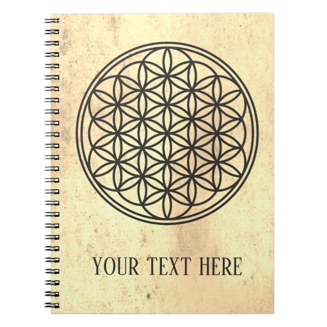 FLOWER OF LIFE - Sacred Geometry Symbol outline 1 Notebook (Front)
